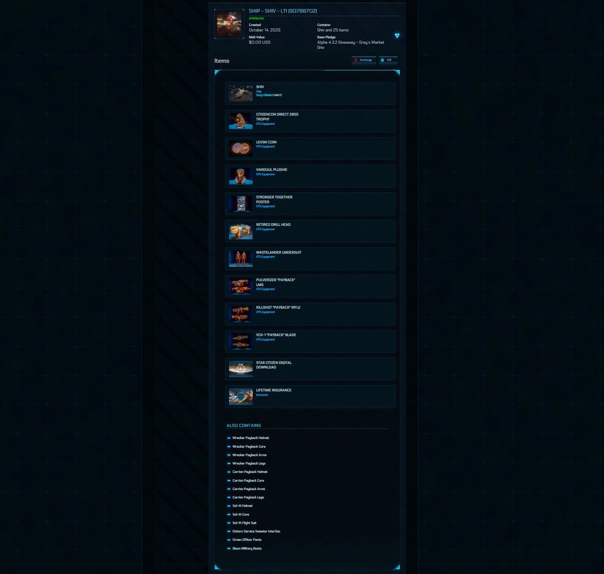 DaPoets42's tweet image. 🚨 Star Citizen Ship Giveaway 🚨Courtesy of CIG! 
The new Grey&apos;s Market SHIV! 
And wow does it come with so many very cool items &amp;amp; the game digital download!

To qualify:
1) Share, Like, &amp;amp; Follow 😎
2) Comment: What&apos;s your favorite game of all time! 🤔
More chances on my other…