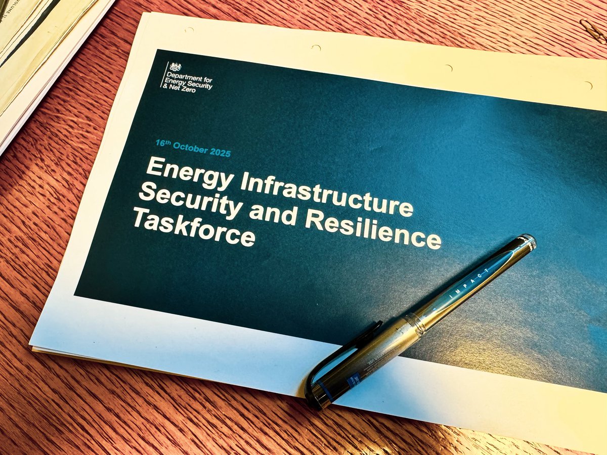 Today I chaired the first meeting of the UK’s Energy Security &amp; Resilience Taskforce.

Senior representatives from across the entire sector met to discuss how we work together to make sure our energy system remains resilient including combatting the increasing cyber threat.