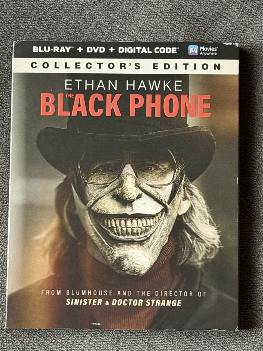 Movie time. Gonna rewatch the excellent black phone  before seeing the new one at the cinema tomorrow night 👍👌 <a href="/BlackPhoneMovie/">Black Phone 2</a> #Bluray #PhysicalMedia