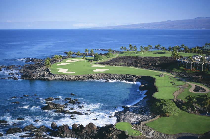 PureSwingGolf_'s tweet photo. Mauna Lani Resort  South Course. Kohala Coast, Hawaii
Par 72
6,924 yards

The course is routed through the ancient Kaniku lava flow, which gives a rugged, dramatic look. Black lava fields contrast sharply with beautiful fairways and ocean blues. The scenery here is just spectacular. Golf can take you some amazing places. 
#golf