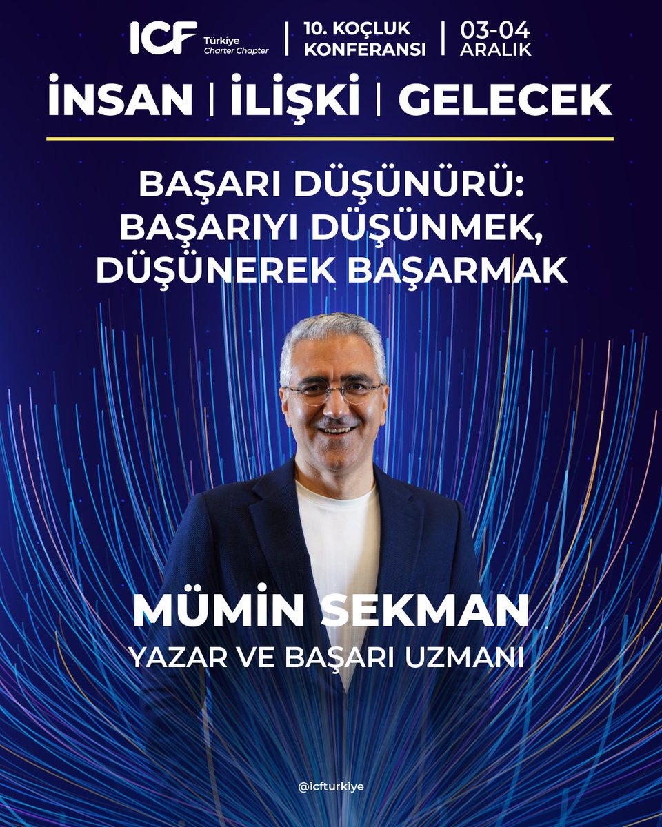 Yazar ve Başarı Uzmanı Mümin Sekman; “Başarı Düşünürü: Başarıyı düşünmek, düşünerek başarmak” oturumuyla 10. Koçluk Konferansı’nda. Biletler satışta. Erken kayıt avantajını kaçırmayın. koclukkonferansi2025.endlessfairs.com