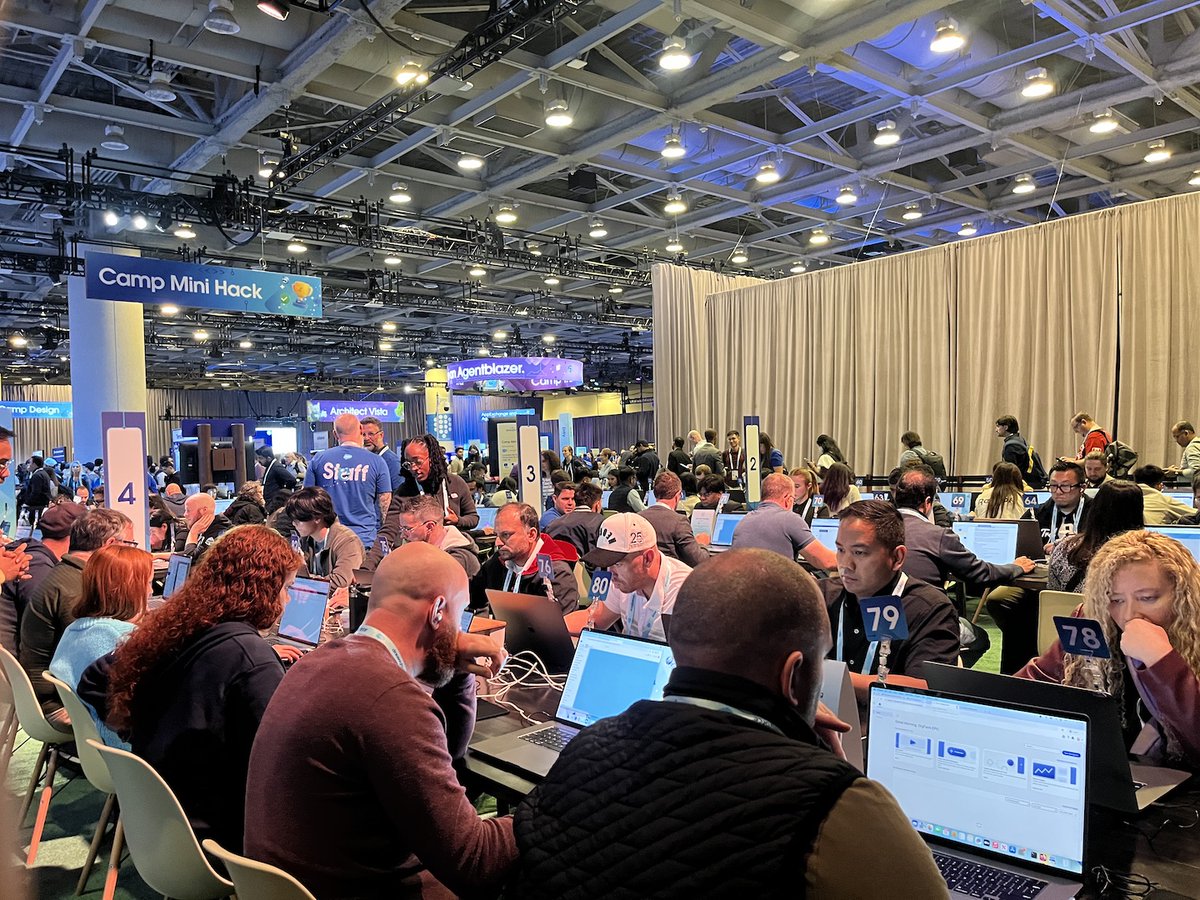 SalesforceDevs's tweet image. If you're attending #DF25 in person, don't forget to stop by Camp Mini Hack to win awesome prizes. 🏆 
Pick an Agentforce hacking challenge and show off your skills. 🛠️