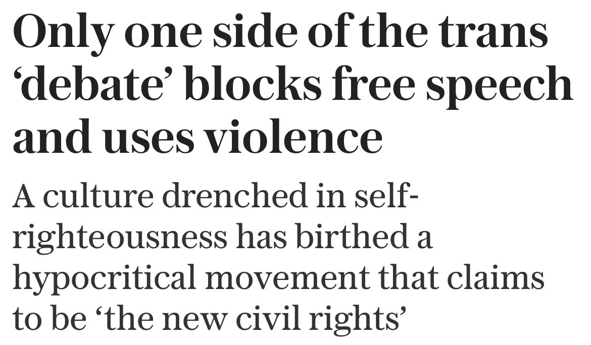 SEEN in Journalism (@journalismseen) on Twitter photo ‘Everyone who’s had experience of domestic abuse knows that the most dangerous time for a woman is when she threatens to leave…As much of its ludicrous ideology collapses, the most extreme trans activists have become ever more desperate’
By <a href="/suzanne_moore/">suzanne moore</a> in <a href="/Telegraph/">The Telegraph</a>
/ ‘Everyone who’s had experience of domestic abuse knows that the most dangerous time for a woman is when she threatens to leave…As much of its ludicrous ideology collapses, the most extreme trans activists have become ever more desperate’
By <a href="/suzanne_moore/">suzanne moore</a> in <a href="/Telegraph/">The Telegraph</a>
/