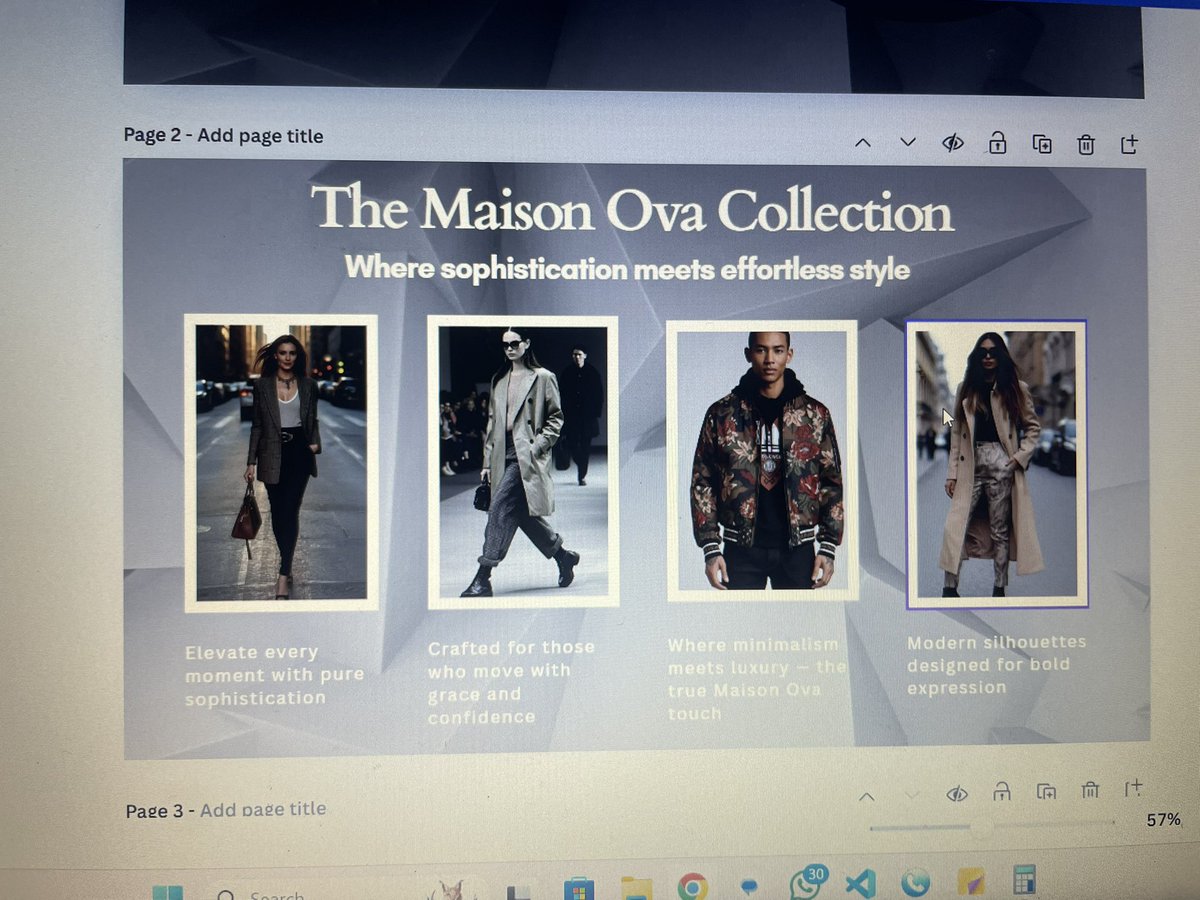 OmoAnif's tweet image. Just finished designing Maison Ova, a luxury fashion brand concept I built to practice real-world layout and color balance.
I’m done with HTML & CSS, and now diving into JavaScript — step by step, I’m building the designer + developer in me.
#FrontendDeveloper #WebDesign