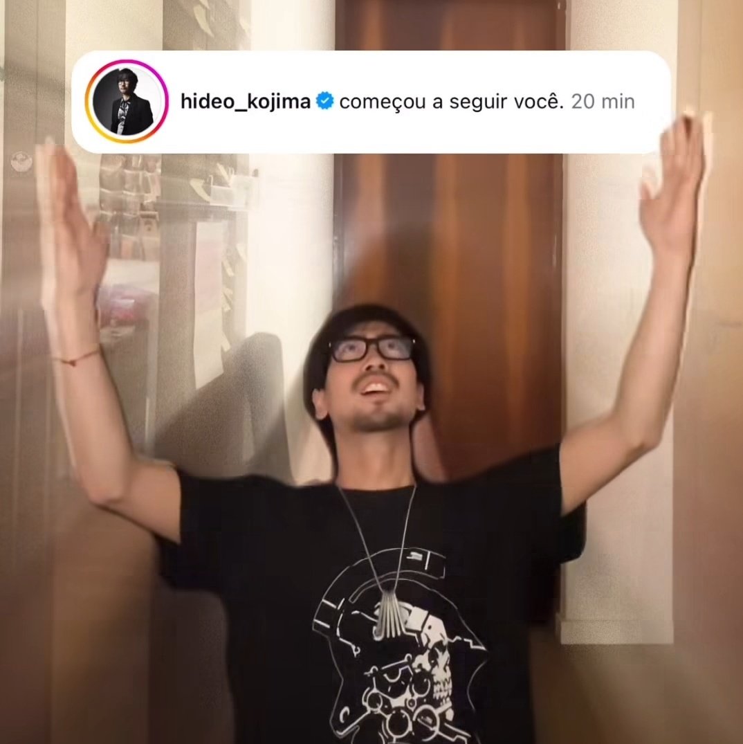 Kojima seguiu o seu sósia Brasileiro, o Akihito, no Instagram

Brasil conectado na Rede Quiral e 100% confirmado no Death Stranding 3!