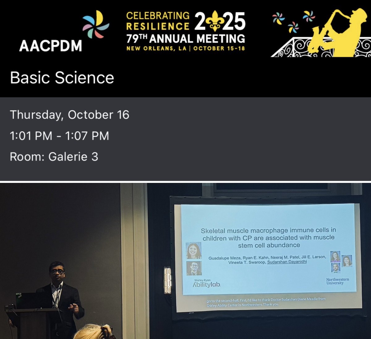 LurieOrtho's tweet photo. Congrats to Dr. Dayanidhi on presenting his research at AACPDM and for the contributing surgeons @JLarsonMD and @neerajmpatel https://t.co/VhUKCnYJsc