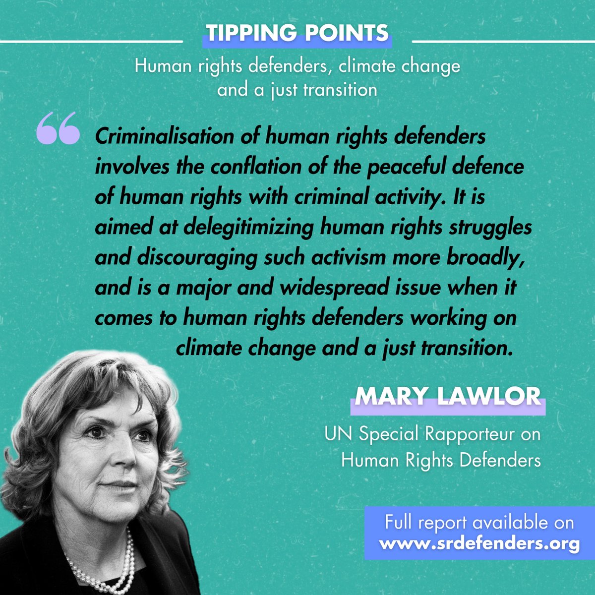 Criminalisation of human rights defenders is aimed at delegitimizing human rights struggles &amp; discouraging such activism more broadly. This is a major &amp; widespread issue when it comes to HRDs working on climate change.
#TippingPoints #UNGA80
