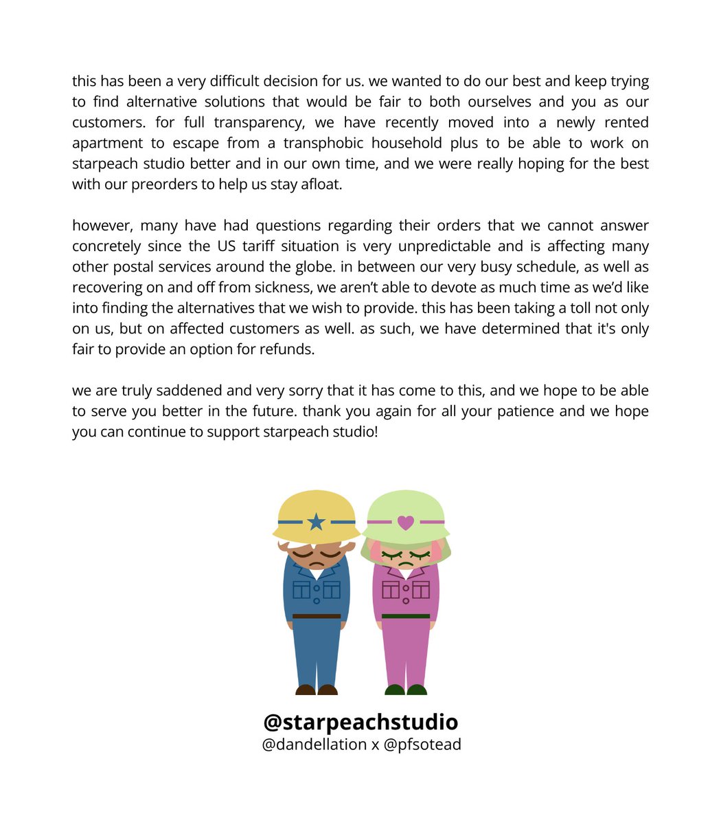 hello! this is a lengthy update, but we hope you can take some time to read through it (especially US orders and the other few countries mentioned below) 🙇‍♂️🙇‍♀️