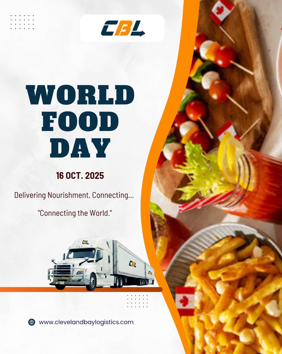 cblinc002's tweet image. 𝐓𝐨𝐝𝐚𝐲, 𝐨𝐧 𝐖𝐨𝐫𝐥𝐝 𝐅𝐨𝐨𝐝 𝐃𝐚𝐲, we celebrate the vital role logistics plays in ensuring that nourishment reaches every corner of the world.🚛 𝐃𝐞𝐥𝐢𝐯𝐞𝐫𝐢𝐧𝐠 𝐍𝐨𝐮𝐫𝐢𝐬𝐡𝐦𝐞𝐧𝐭. 𝐂𝐨𝐧𝐧𝐞𝐜𝐭𝐢𝐧𝐠 𝐭𝐡𝐞 𝐖𝐨𝐫𝐥𝐝. 🌎
#WorldFoodDay #ClevelandBayLogistics