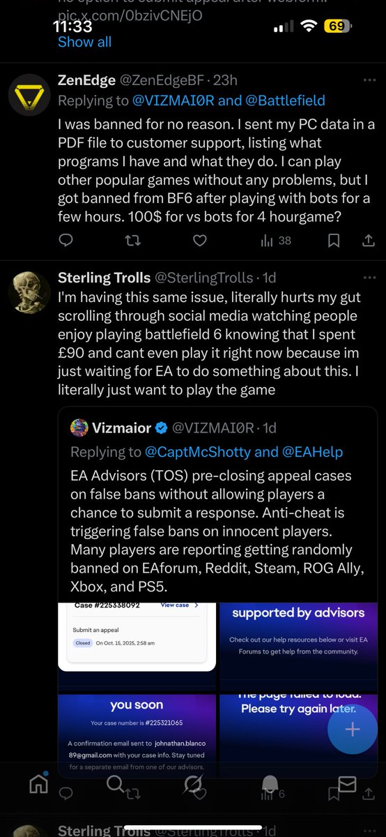VIZMAI0R's tweet photo. I would be honored to. I don't know what else to do. I don't have social media (until now). I recently created this X account, paying this ridiculous premium cost just to see if my voice can be heard. Many voices are not being heard. I am going to great lengths to prove my innocence. I just want to play with my son, father, and brother-in-law. I spent over $400 on phantom editions. PLEASE HELP ME! I don't want my money back, I just want to play.