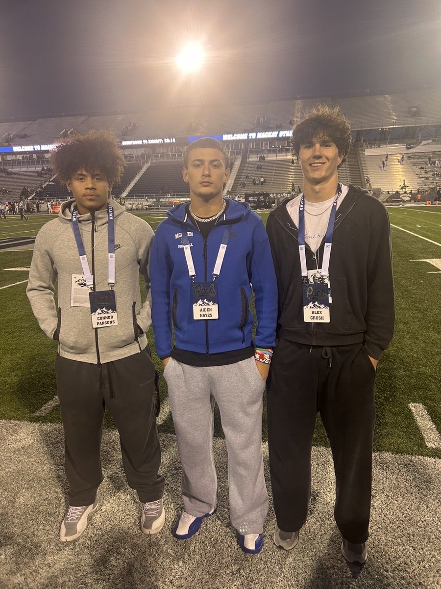 A great opportunity to see what the environment is like at Mackay Stadium and get the feel of what it’s like to play at the next level! Thank you <a href="/NevadaWolfPack/">Nevada Wolf Pack 🐺</a> and @NV_DennisEck for the opportunity  to come watch your game against SDSU and get a great look into your program!