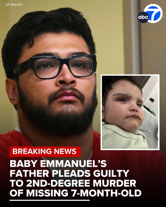 Baby Emmanuel's father pleads guilty to second-degree murder of his missing 7-month-old son