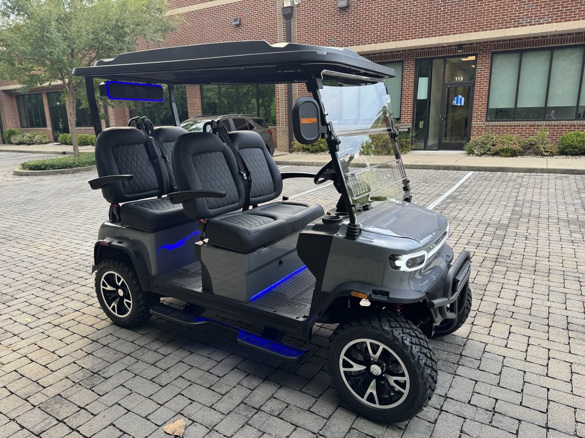 golfcartsTN's tweet photo. New Teko Trophy street legal golf cart. Lithium battery. $9,995 plus tax. Text/call 615-970-2721 for more information. #tekoev #denago #FranklinTN #Nashville #golfcarts https://t.co/u7f3INsC0Y