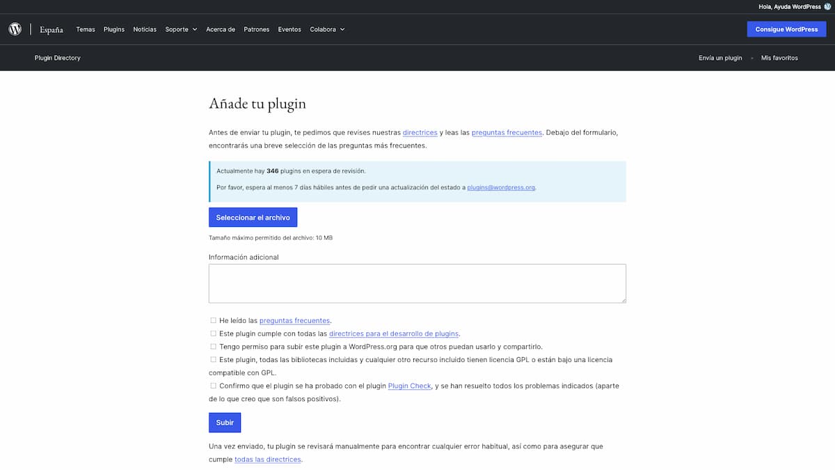 fernandot's tweet image. Subir un plugin a WordPress.org es probablemente la mejor inversión de tiempo que harás en tu aprendizaje como desarrollador y profesional
Pronto contaré en el blog (@ayudawp) como fue mi proceso, y algunos trucos por si te animas 😘
es.wordpress.org/plugins/develo…