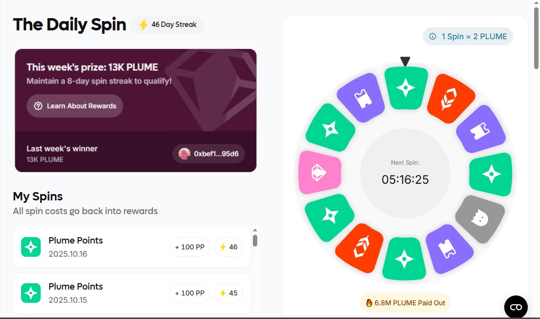 Web3_bee1 (@bee1_web3) on Twitter photo Just did my check-in on <a href="/plumenetwork/">Plume - RWAfi Chain</a>. It’s not just about points or rewards, it’s about staying consistent, and watching the RWA story unfold.
gplume! say it back. Just did my check-in on <a href="/plumenetwork/">Plume - RWAfi Chain</a>. It’s not just about points or rewards, it’s about staying consistent, and watching the RWA story unfold.
gplume! say it back.