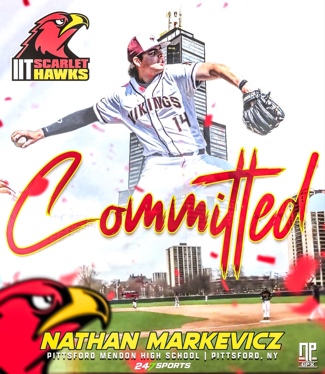 Nathan Markevicz (@markevicznathan) on Twitter photo I am excited to announce my commitment to further my academic and athletic career at Illinois Institute of Technology. I want to thank my family, teammates, and coaches that have helped me make this happen. Go Scarlet Hawks!
<a href="/ILTechBaseball/">Illinois Tech Baseball</a> <a href="/CoachZeifert/">Edward Zeifert</a> <a href="/RyanCantlin/">Ryan Cantlin</a> I am excited to announce my commitment to further my academic and athletic career at Illinois Institute of Technology. I want to thank my family, teammates, and coaches that have helped me make this happen. Go Scarlet Hawks!
<a href="/ILTechBaseball/">Illinois Tech Baseball</a> <a href="/CoachZeifert/">Edward Zeifert</a> <a href="/RyanCantlin/">Ryan Cantlin</a>