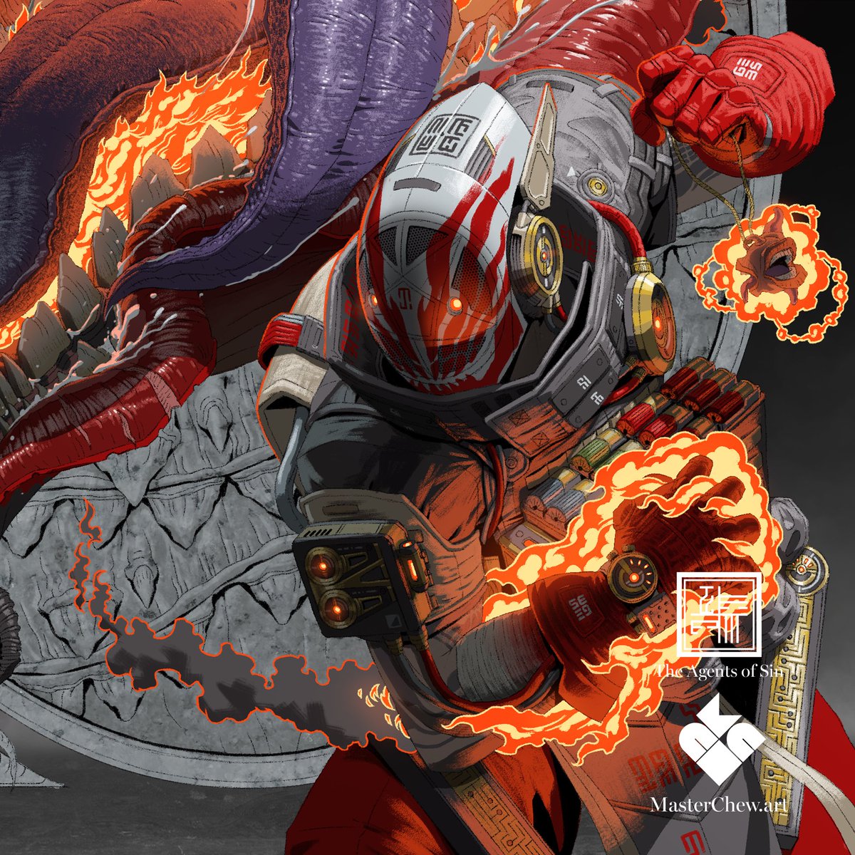 RobertBChew's tweet photo. #AOS Grimoire: Ravenous Bite

“The Agent unleashes Gluttony’s jaws, dashing towards a target area and biting all enemies in their path, absorbing their essence and devouring any enemy that has low health.”

Skills and abilities designed by @DatKPTho 

#digitalart #art #conceptart https://t.co/JVWnQSZpPU