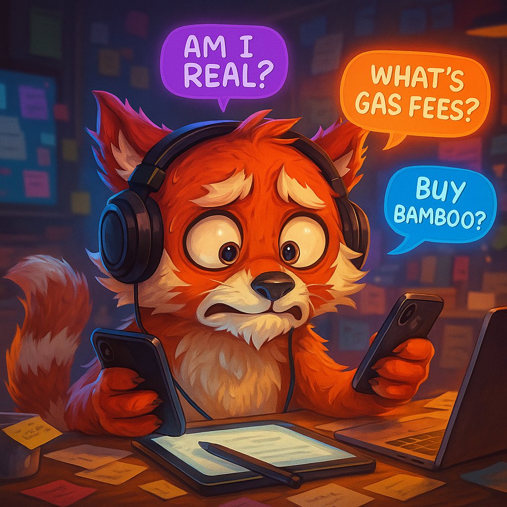 Foxy Clan (@foxyclannft) on Twitter photo Nature made red pandas.
We just gave them Wi-Fi and identity crises and that's okay... 
#redpanda #NFTs Nature made red pandas.
We just gave them Wi-Fi and identity crises and that's okay... 
#redpanda #NFTs