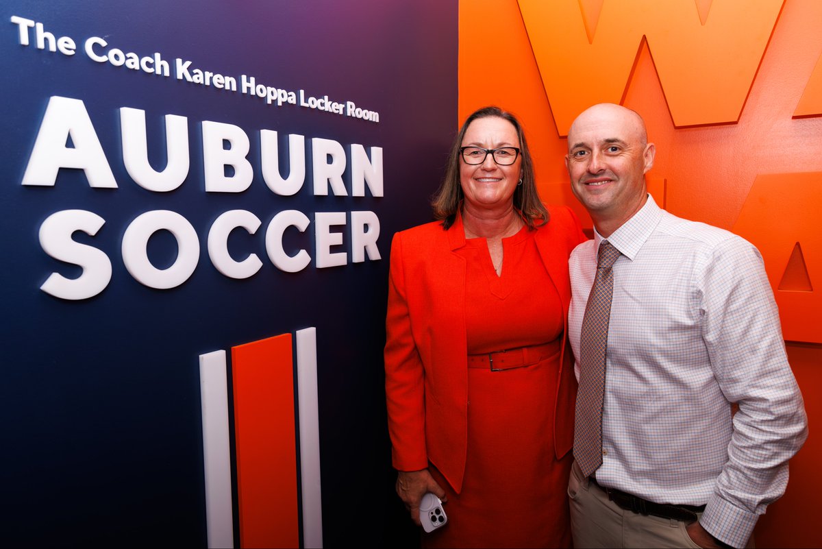 AuburnSoccer's tweet image. The Coach Karen Hoppa Locker Room ✨💕

Dedicated a new and improved space to the woman who paved the way for it to be possible! 

#WarEagle