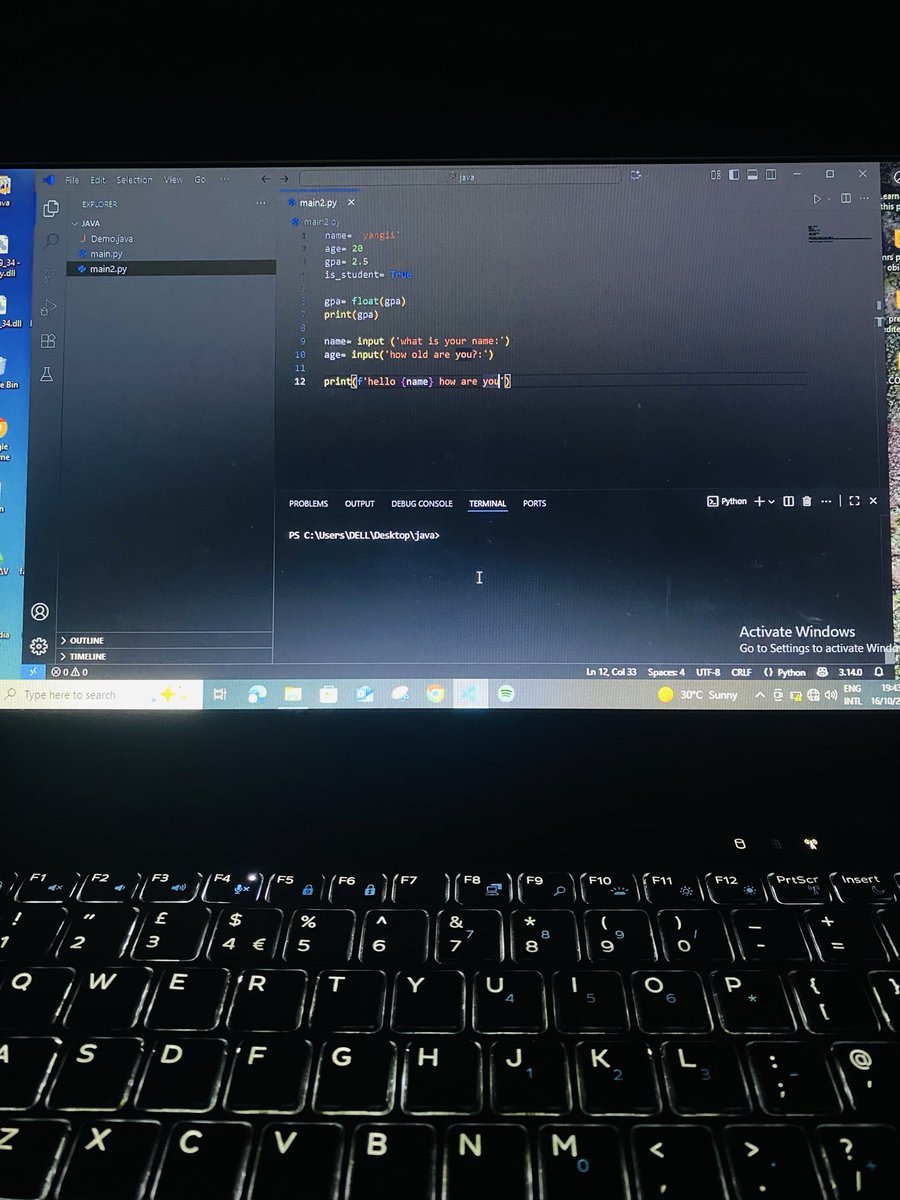 YANGIIboss's tweet image. Day 2 of #100DaysOfCode
Didn’t do much today, just reviewed what I did yesterday learnt typecasting and started on inputs.