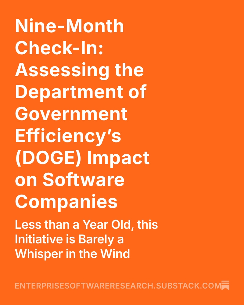 EntSoftwareRes's tweet image. Did DOGE save $2 Billion as promised or deliver refund checks to taxpayers? …terprisesoftwareresearch.substack.com/p/nine-month-c…