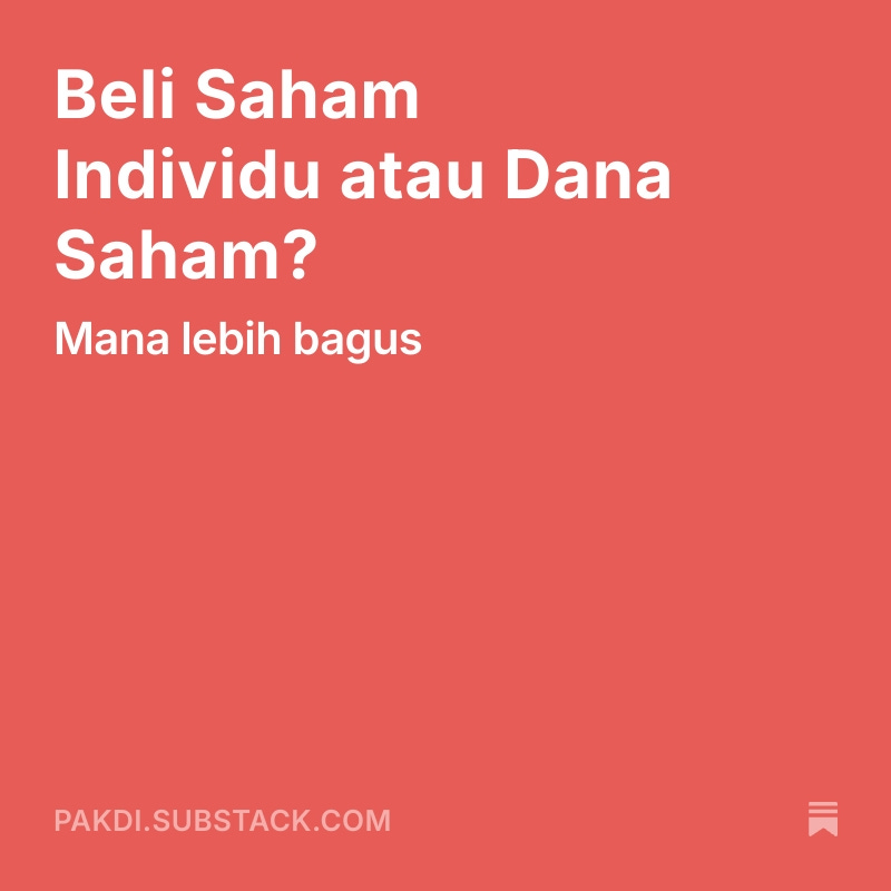 Pakdi7's tweet photo. Untuk membeli saham individu maka perlu kepada ilmu dan kemahiran berbanding membeli dana. Selain itu anda perlu memberikan lebih komitmen untuk menguruskannya.

Kebanyakan pelabur tidak mempunyai kemampuan tersebut. https://t.co/0Q6SpdBcpi