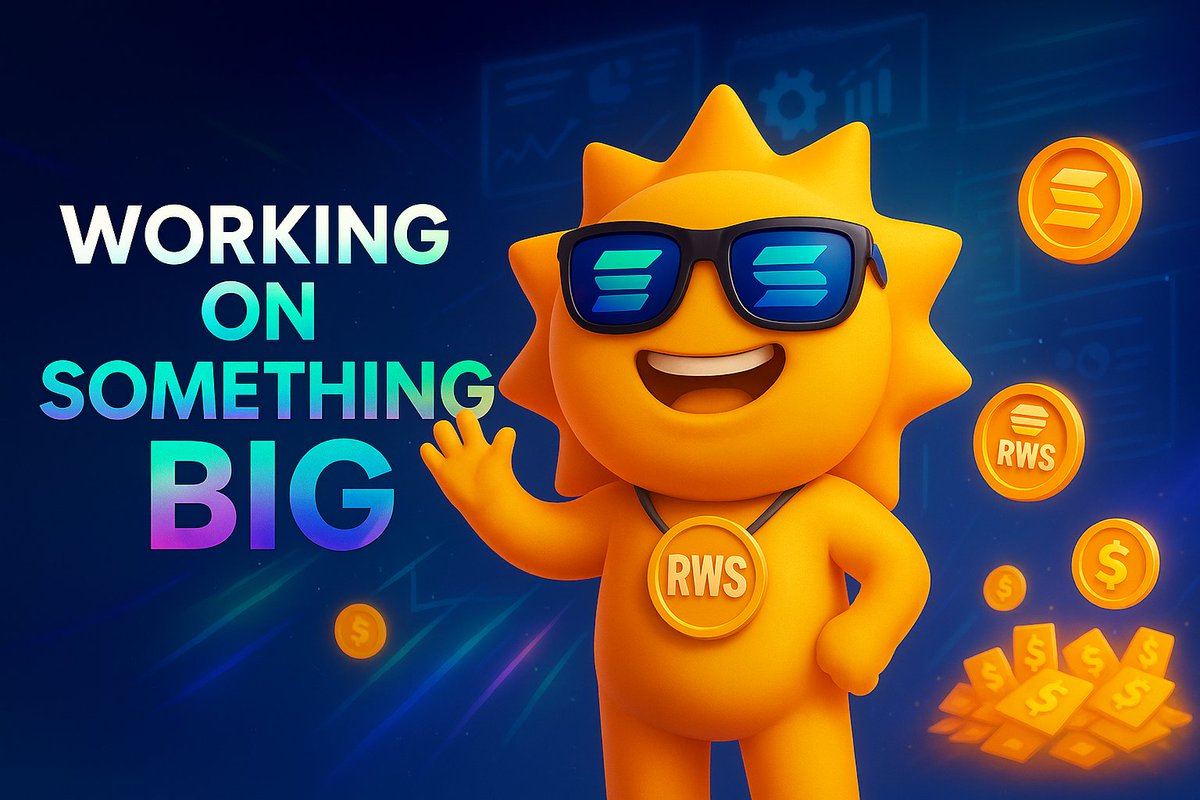 RewardSolToken's tweet photo. ☀️ Working on something BIG.

The $RWS ecosystem keeps growing — and we’re building the next generation of crypto rewards.

Stay tuned. The sun is just getting started. 🌞💎

#RewardSOL #RWS #Solana #Web3 #CryptoRewards @pumpdotfun https://t.co/SrIT5X7hLx