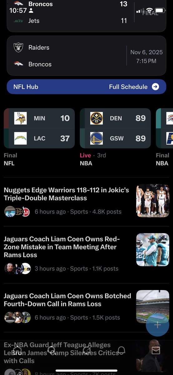 nwchase3's tweet photo. The 4th quarter of this game hasn’t started yet, but I guess X can predict the future. https://t.co/rzWV7F48sA