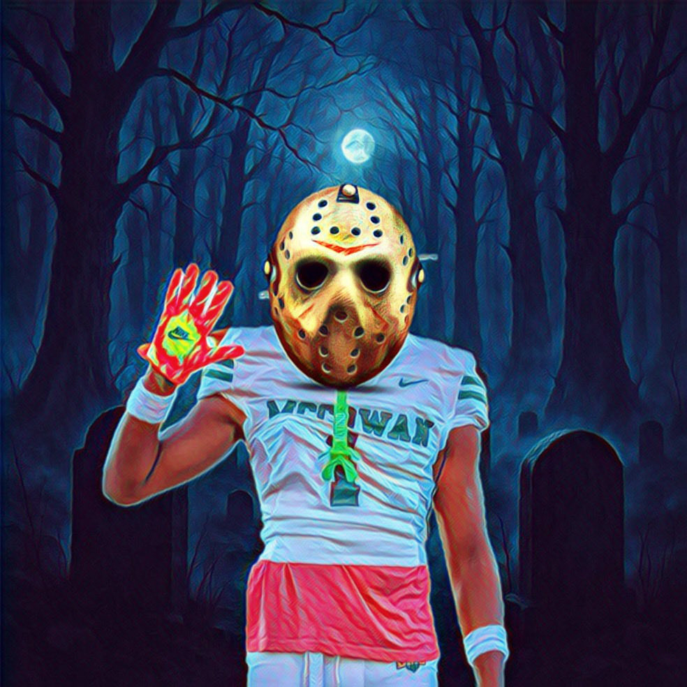 Coach__OMalley's tweet photo. A week out till Halloween!! Get your spooky szn graphic today!!! Comment or DM if you want one. Already working on Christmas graphics stay tuned!!! 

@F_rabie7 
@zatari_palmer1 
@KingRatliff32 https://t.co/XNg4DEvWg9