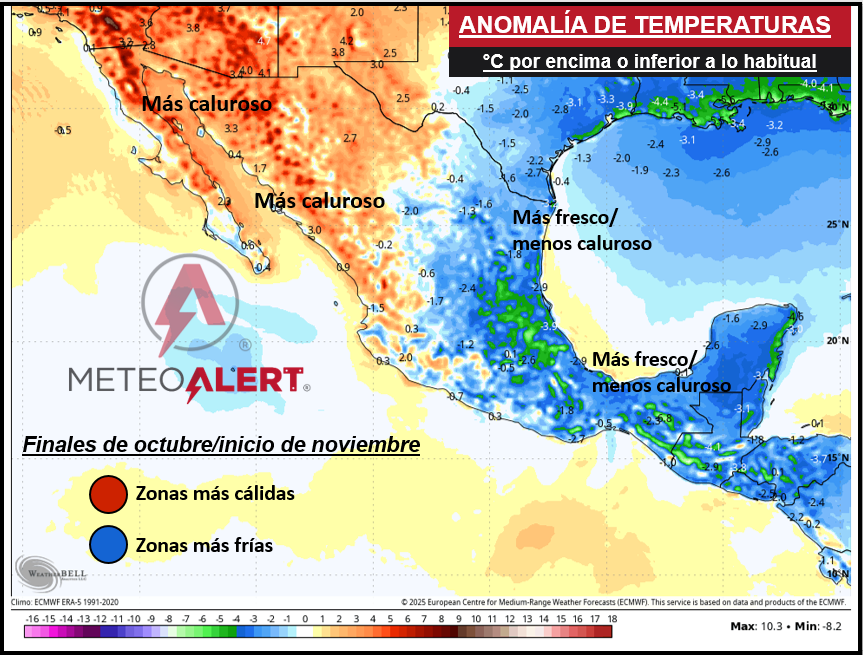 InfoMeteoro's tweet image. 🔵VIGILANCIA: AIRE POLAR EN CAMINO A #México

🥶Finalizando octubre e iniciando noviembre, aire polar estaría llegando muy probablemente sobre estados del norte, noreste, centro, oriente y sureste, refrescando el ambiente.

✅En costas y planicie se quitaría el calor, enfriándose…