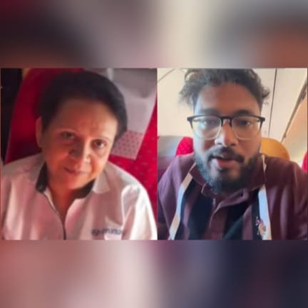 shorts_91's tweet image. Marathi passenger threatens YouTuber on Air India flight over speaking Hindi; sparks debate on language tolerance. 

Read more on shorts91.com/content-detail…

#AirIndia #LanguageDebate #India #ViralVideo #Mumbai #Delhi #TrendingNews #SocialMediaBuzz