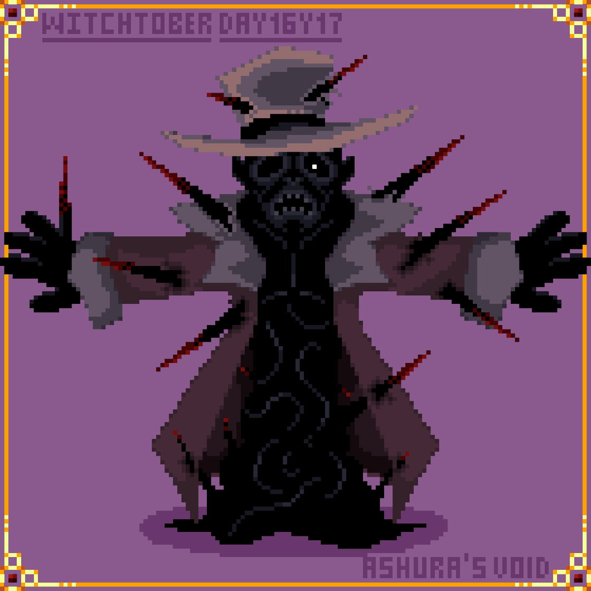 Ashura_sVoid's tweet photo. Witchtober 2025 but in pixelart Day 16 and 17. Creepy and Scarecrow.
.
.
.
.
https://t.co/JZ493eIVP5
#Inktober2025 #Inktober #witchtober2025 #Witchtober #pixelartist #pixelart https://t.co/iSiSPrDYtt