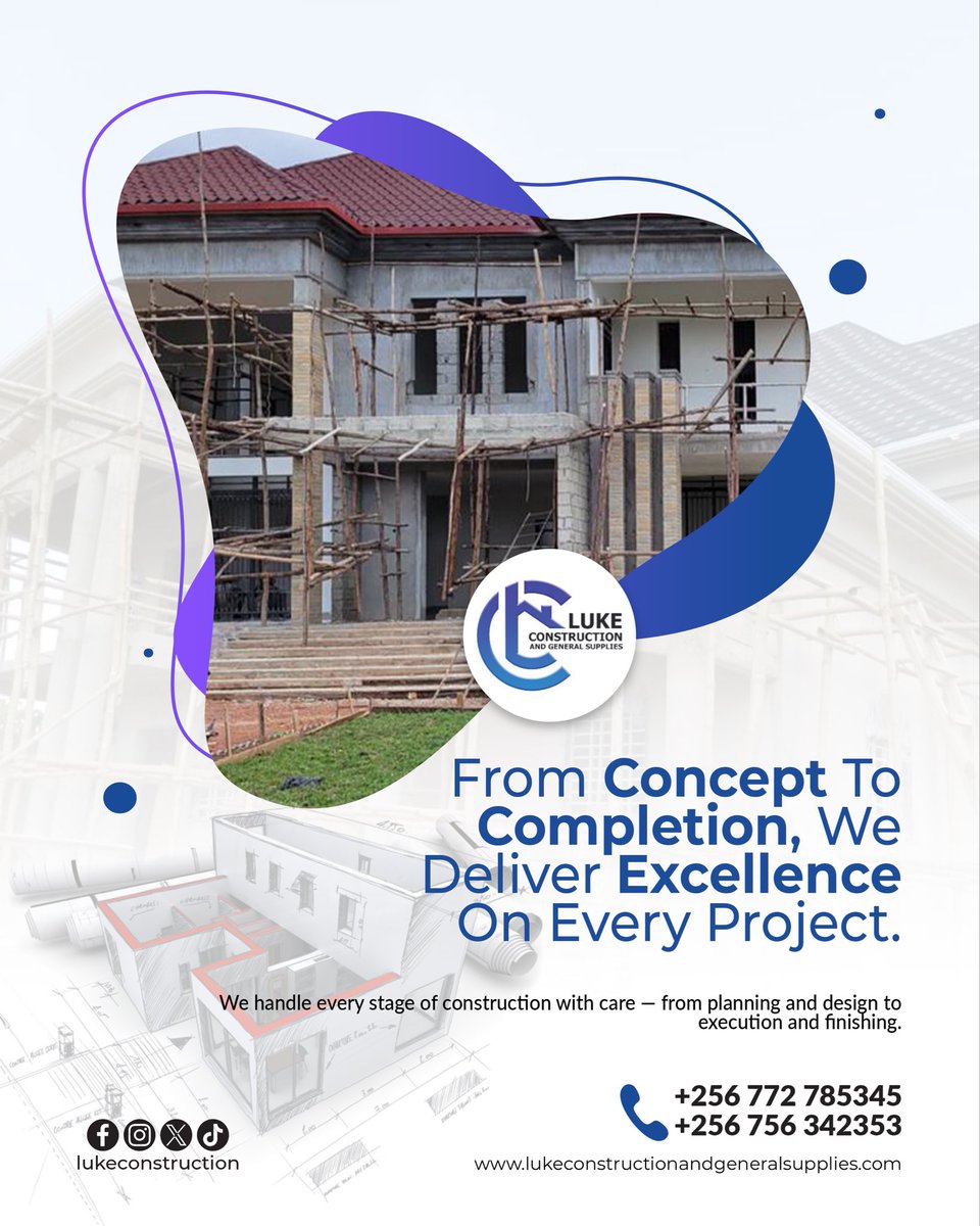 LukeConstruct's tweet photo. We handle every stage of construction with care, from planning and design to
execution and finishing. #LukeConstruction #construction https://t.co/wka14YQxXs