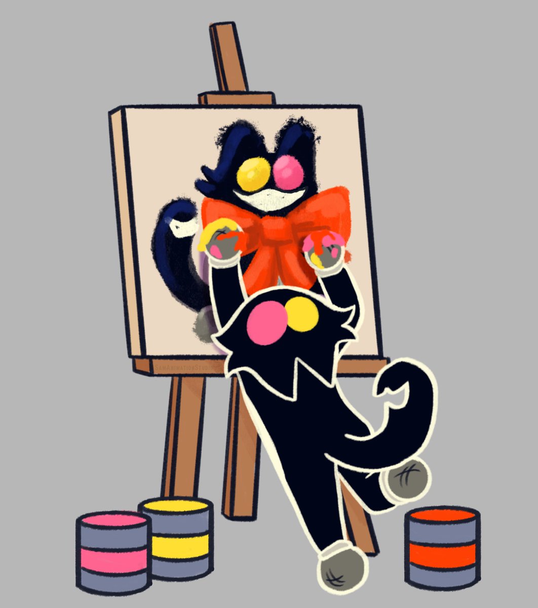 SamAnimStudio's tweet photo. Day 23: Painting!

Look at him go

#miketober #pluey #DELTARUNE https://t.co/Iq5e0YIsiq