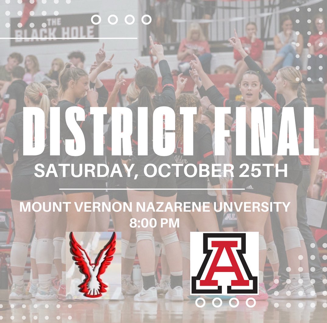 volleyballJA's tweet image. Our District Final match is Saturday, October 25th at Mount Vernon Nazarene University at 8 pm vs Bishop Hartley. We would love to see you there! 🏐❤️🖤 Ticket link in bio. Parking is $5. #missionpossible2 #showup #dontwanttomissthis