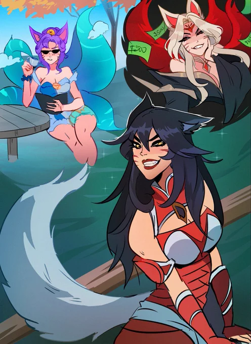 Which side of me do you want to see, summoner? #ahri #LeagueOfLegends #artoflegends