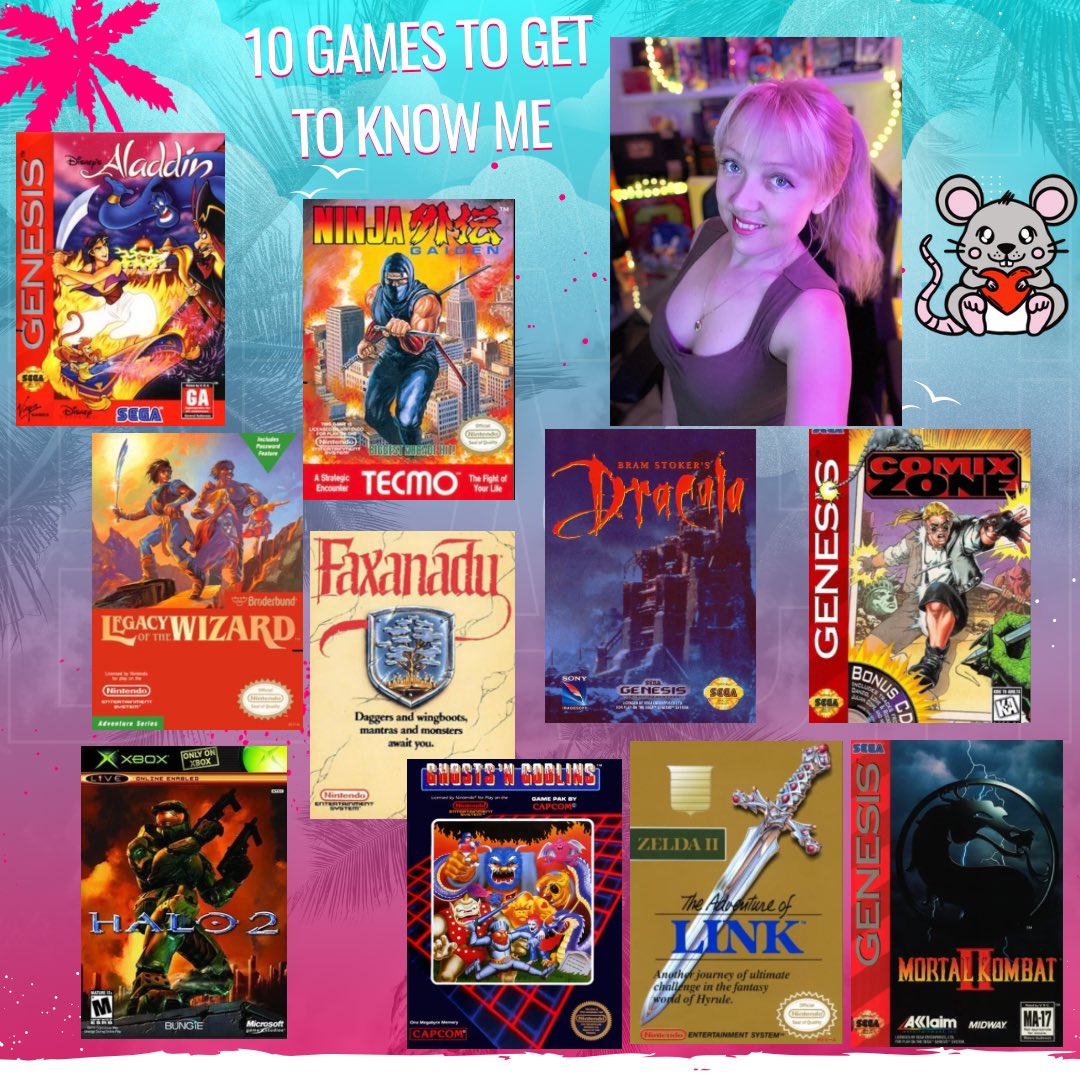 10 games to get to know me! I live many others but these came together without counting!