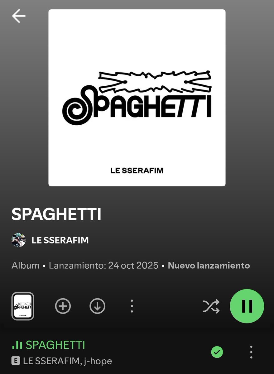 CUÁNTOS COMENTARIOS PODEMOS LOGRAR CON EL LINK DE "SPAGHETTI" COLABORACIÓN DE LE SSERAFIM JUNTO A J-HOPE QUE VENGA DIRECTAMENTE DESDE TU PROPIA CUENTA DE SPOTIFY? VAMOSSS 👀🍝

open.spotify.com/track/2N9miXne…