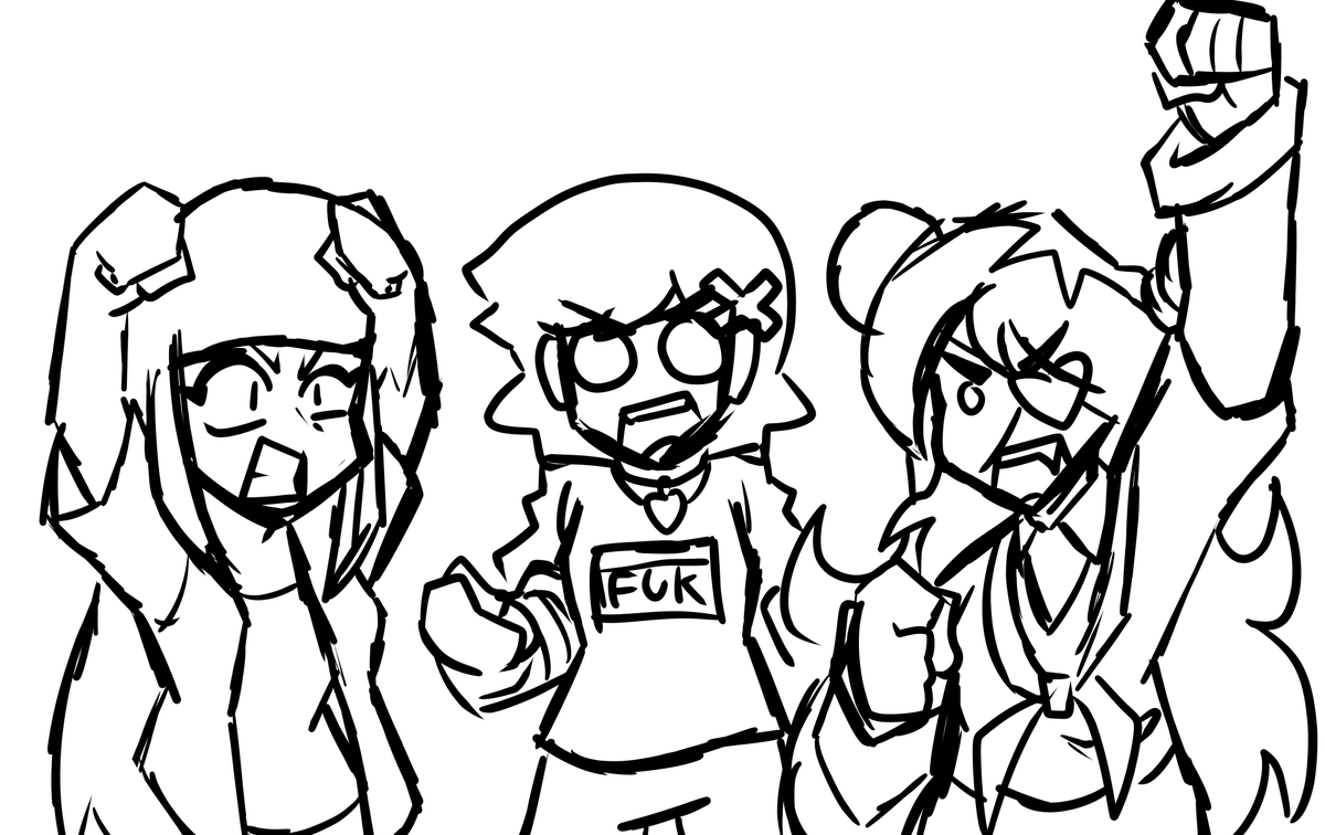 made this drawing based off of kpop demon hunters with my friends <a href="/BryBryanaM7/">Bryan</a> <a href="/mamonksnk/">PHIL MAMONTIBAG (or MAMON KOWASE) 📌</a> and <a href="/Taeyai_/">✦𝙏𝙖𝙚𝙔𝙖𝙞✦</a>! made this cause i was bored lol