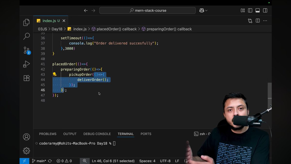 imohammadayan's tweet image. 📘 Day 32 — JavaScript Full Course #18
Topic: Callback Hell in JavaScript | Async Programming Tutorial
Learned how nested callbacks create the dreaded “Callback Hell” 😵💫
Now I get why Promises & Async/Await were game-changers! ⚡
#JavaScript #AsyncProgramming  #WebDev