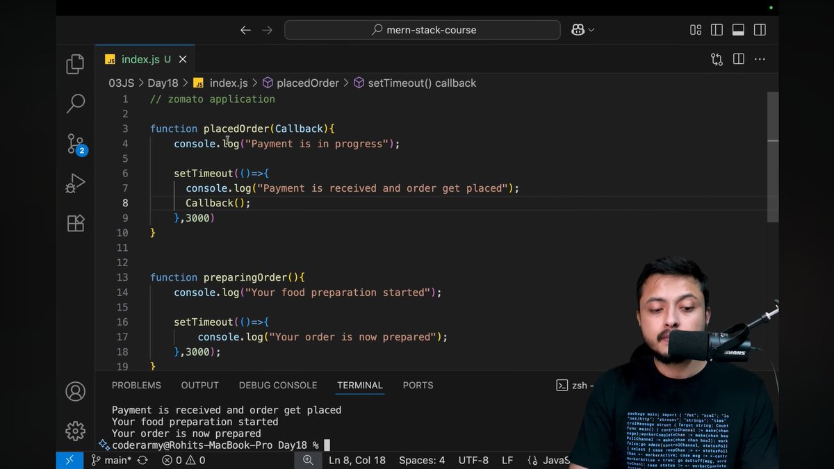 imohammadayan's tweet image. 📘 Day 32 — JavaScript Full Course #18
Topic: Callback Hell in JavaScript | Async Programming Tutorial
Learned how nested callbacks create the dreaded “Callback Hell” 😵💫
Now I get why Promises & Async/Await were game-changers! ⚡
#JavaScript #AsyncProgramming  #WebDev