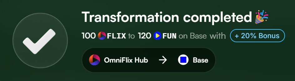 coreumconcepts's tweet image. Just transformed my $FLIX to $FUN (on @base )
Let the FUN begin with @FLIXdotFUN
#FLIXtoFUN