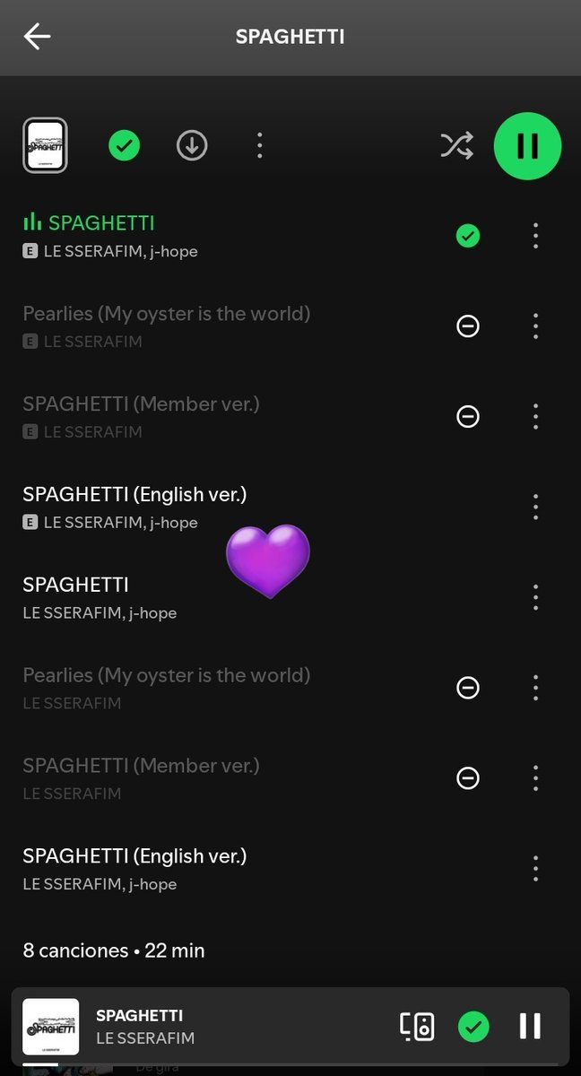 🌐 INFO

ARMY ya esta disponible "Spaghetti (feat. j-hope of BTS)" recuerden en reproducir solo las versiones que tienen a #jhope y ocultar las demás.

🔗spotify.link/5gkyY6oyIXb

 SPAGHETTI FT J-HOPE OUT NOW
#SPAGHETTI_FT_JHOPE
#EAT_IT_UP_SPAGHETTI

Py🌙