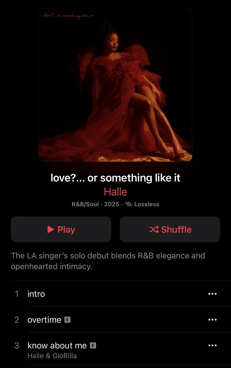 HalleBailey's tweet image. today… my first solo album, “love…? or something like it, is finally yours. ♥️this project came from some of the most vulnerable chapters of my life —making this album helped me find beauty in the healing.. i hope you can resonate !!! go listen now ♥️