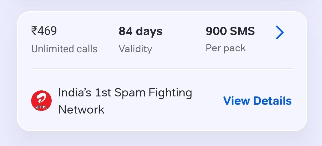 _makeanoffer's tweet image. Airtel ல நீங்க கேட்குற மாதிரி Voice only பிளான் இருக்கு.

84 days &amp;amp; 365 days பிளான் இருக்கு.

எங்க அம்மாவுக்கு இப்ப இந்த பிளான் தான் ரீச்சார்ஜ் பண்ணுனேன்.

இப்ப தான் கொண்டு வந்திருப்பாங்க போல.

செக் பண்ணி பாருங்க.