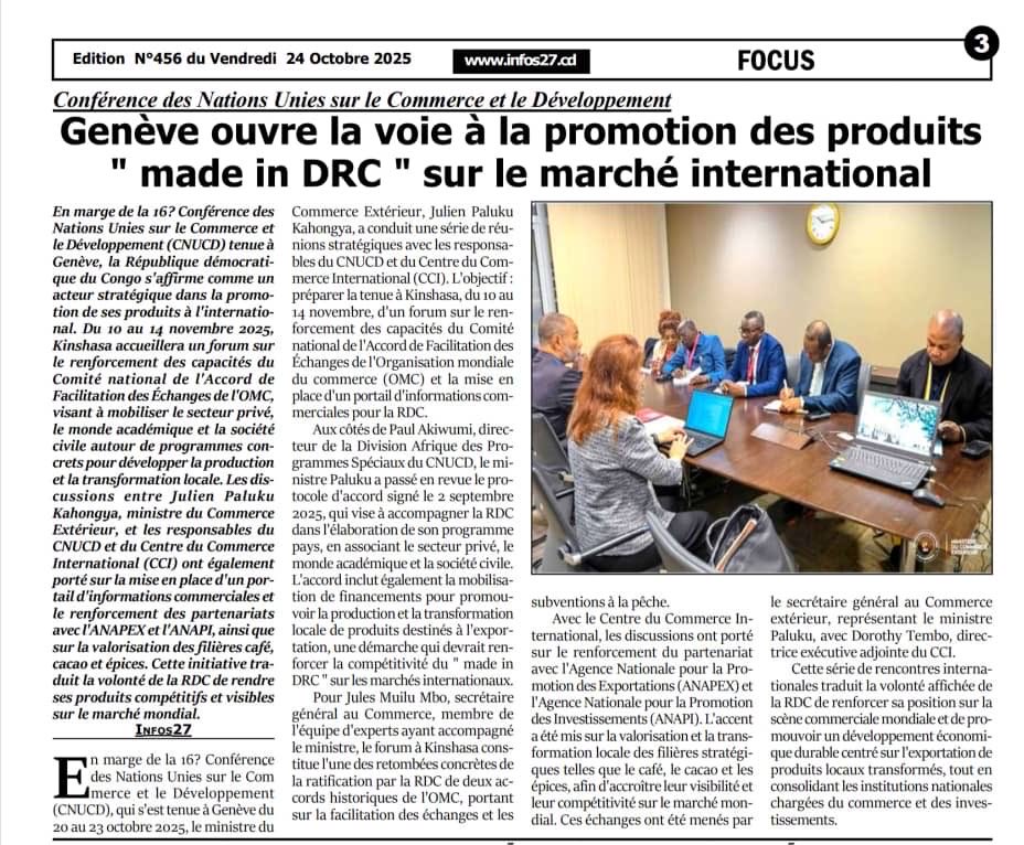Daniel Michombero /Batubenga (@michombero) on Twitter photo Genève ouvre la voie à la promotion des produits « made in DRC » sur le marché international Genève ouvre la voie à la promotion des produits « made in DRC » sur le marché international