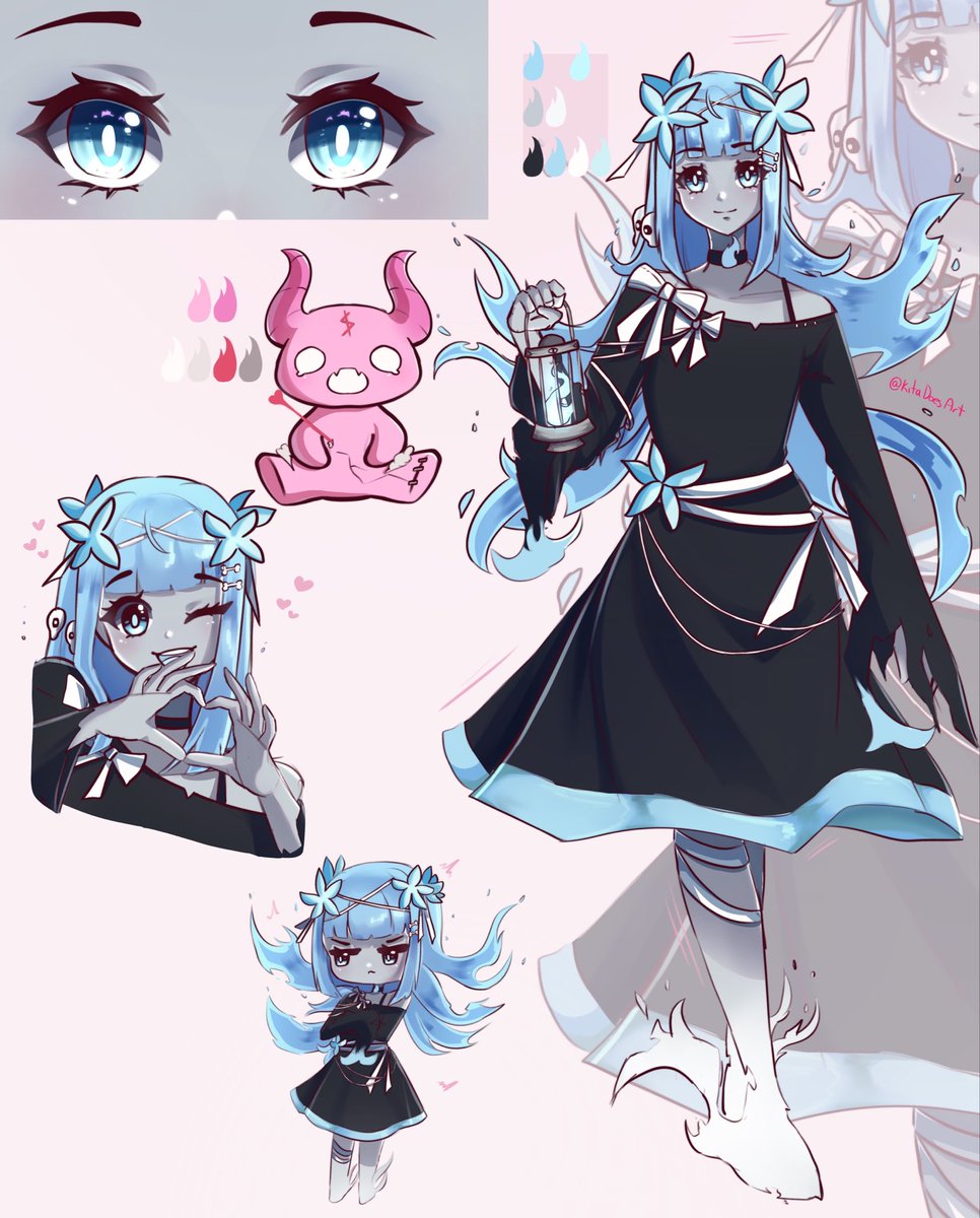 KitawasArt's tweet image. Little commission art dump! Look at these pretty babies ✨✨

I love doing ref sheet commissions!! They’re so fun!

#vgen #refsheet #ref #vtuber