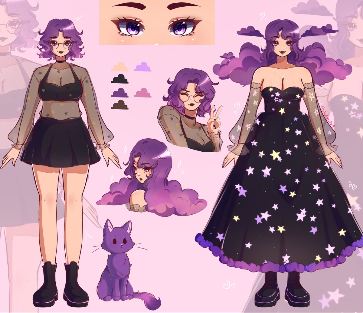KitawasArt's tweet image. Little commission art dump! Look at these pretty babies ✨✨

I love doing ref sheet commissions!! They’re so fun!

#vgen #refsheet #ref #vtuber