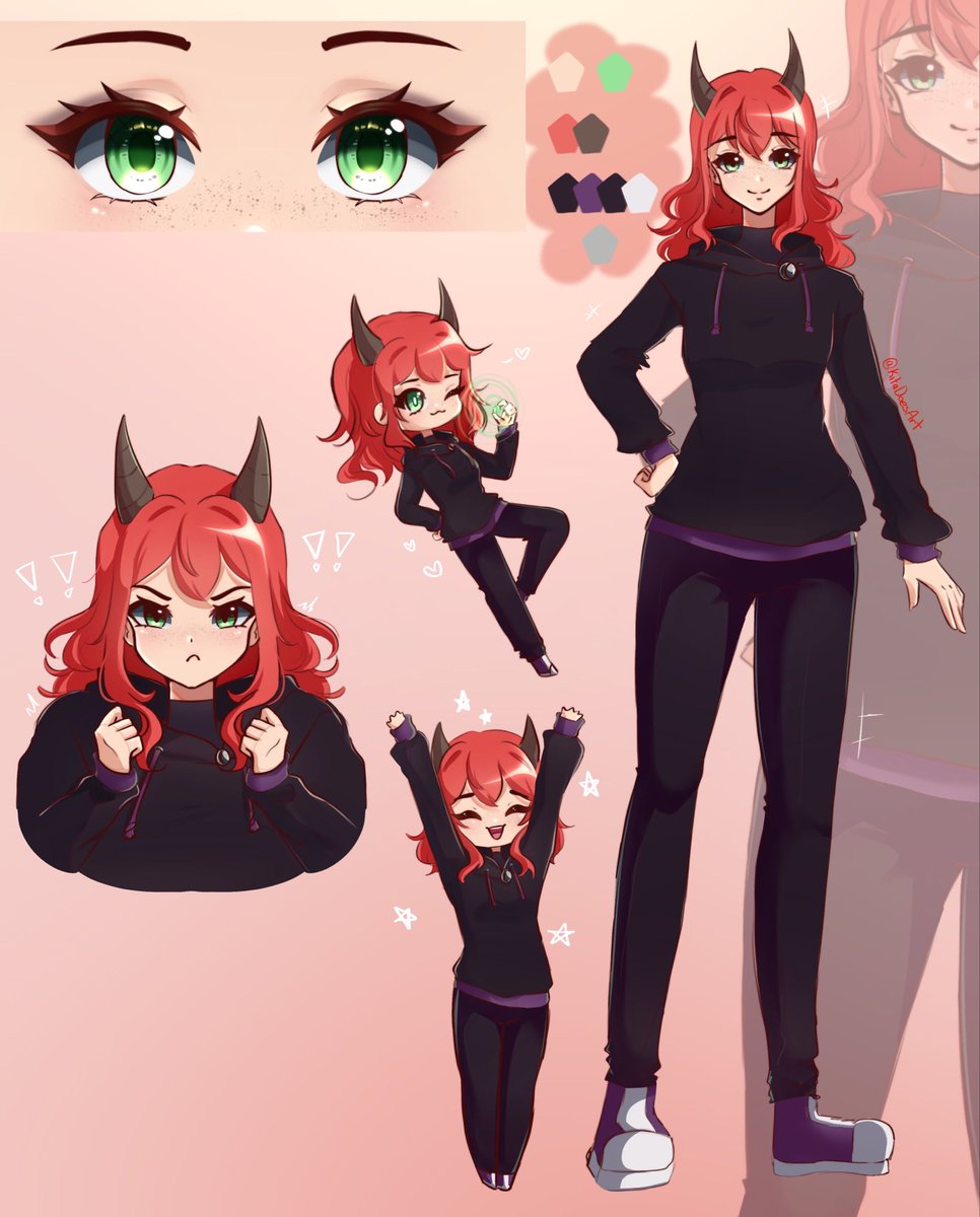 KitawasArt's tweet image. Little commission art dump! Look at these pretty babies ✨✨

I love doing ref sheet commissions!! They’re so fun!

#vgen #refsheet #ref #vtuber