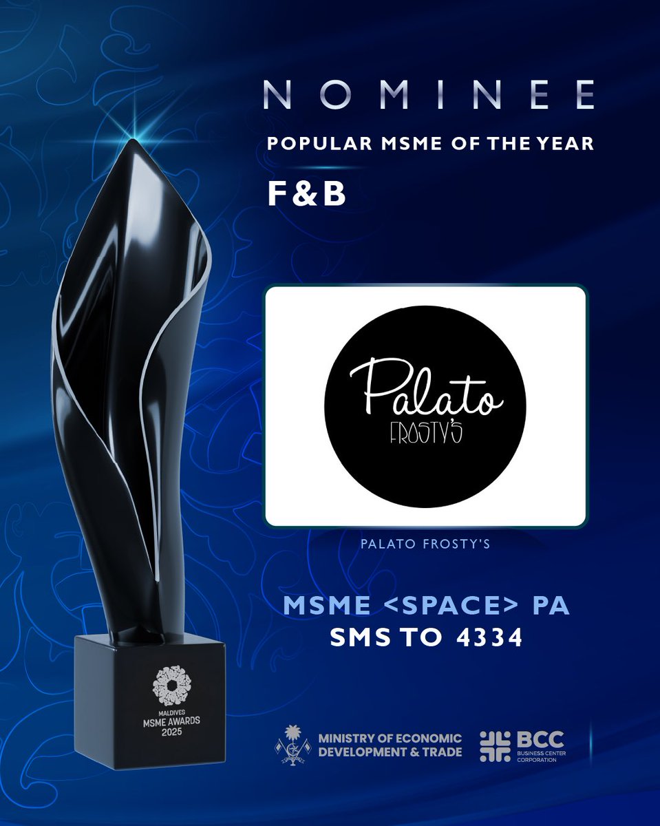 BCC_mv's tweet image. Meet the nominees for Popular MSME of the Year – F&B at the Maldives MSME Award 2025.
@MoEDmv 
#MSMEAward2025 #BCC #DhiveheenahIskan